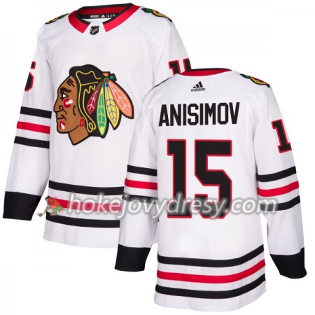 Pánské Hokejový Dres Chicago Blackhawks Artem Anisimov 15 Bílá 2017-2018 Adidas Authentic